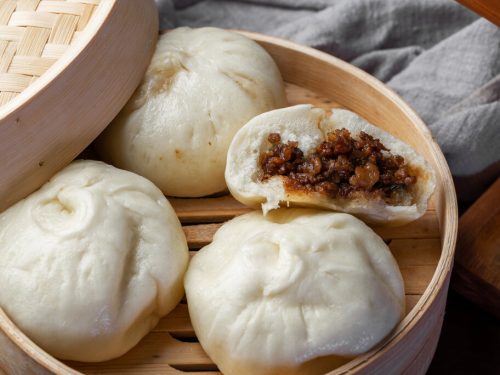 Char Siu Bao (Chinese Steamed BBQ Pork Buns) Recipe, homemade steamed buns with BBQ pork filling